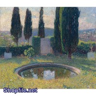 Tranh sơn dầu hồ nước nhỏ